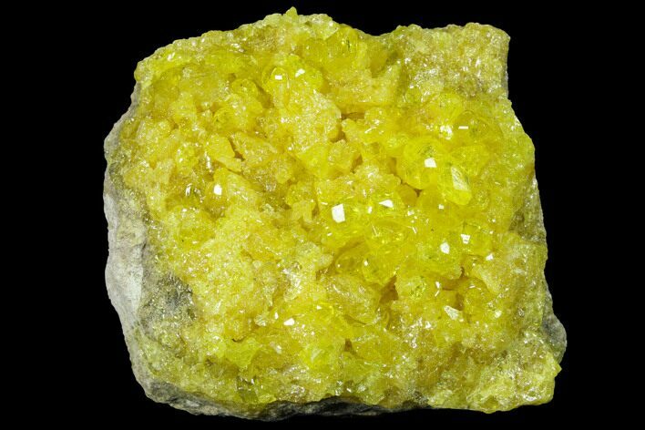Sulfur Crystals on Matrix - Bolivia #84526